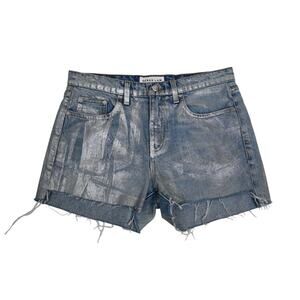 Derek Lam Denim Womens 27 Metallic Denim Jean Shorts